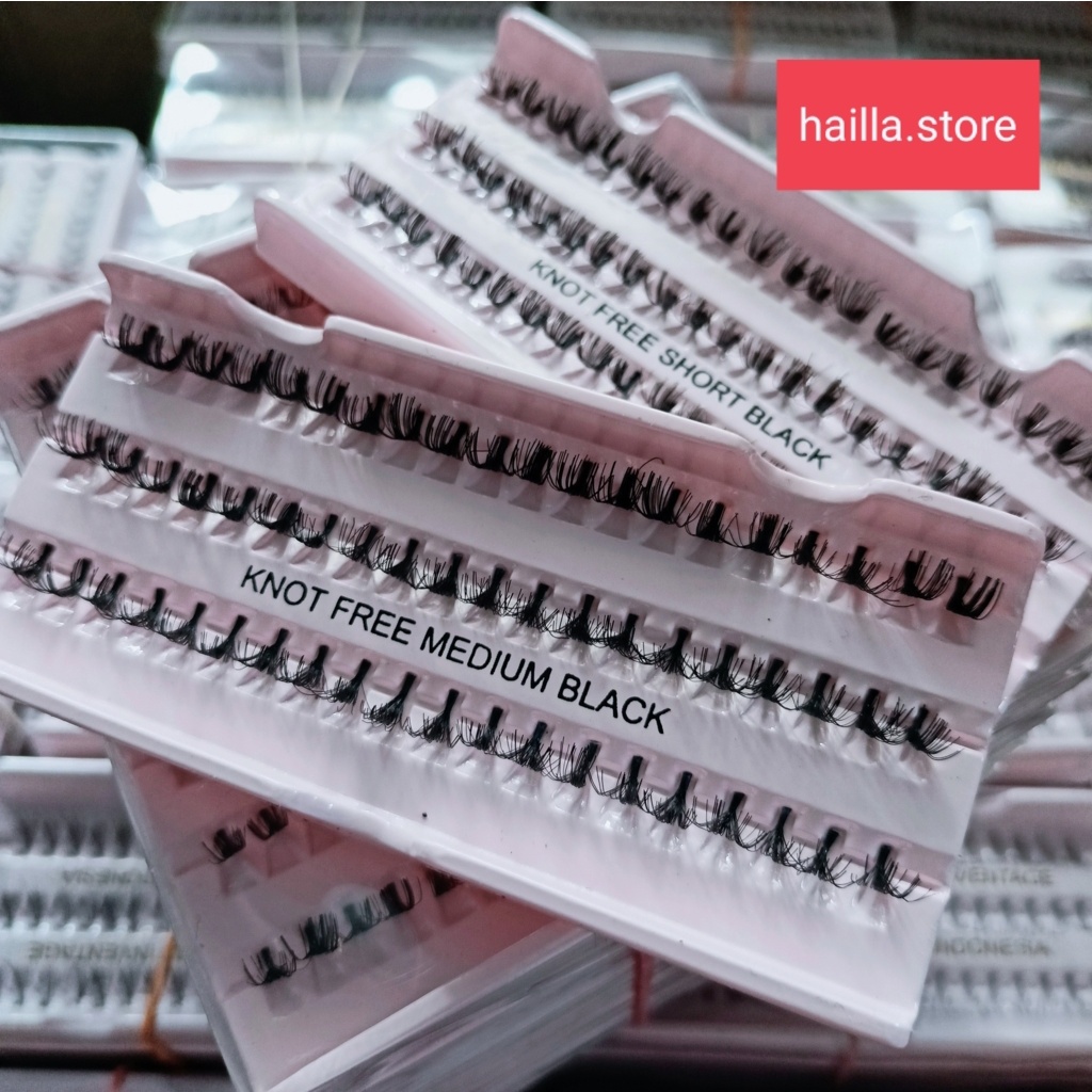 Eyelash Extension KNOT FREE SUPER CURLY Bulu mata Tanam EXTRA LENTIK EXTRA TEBAL HITAM Super Premium