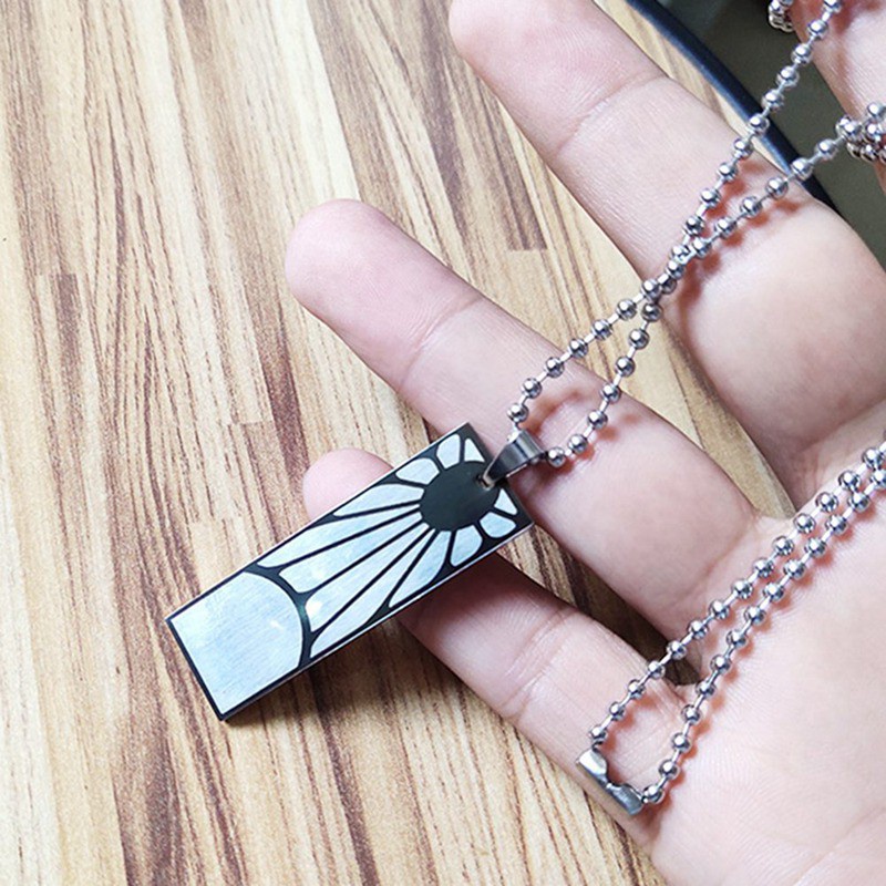 Demon Slayer:Kimetsu no Yaiba Kamado Tanjirou Necklace Pendant Chain COS Prop