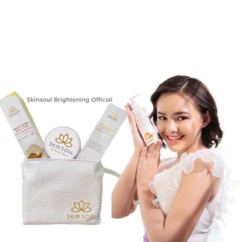 (FREE POUCH) PAKET BODYCARE SKINSOUL BRIGHTENING BY AMANDA MANOPO SKIN SOUL