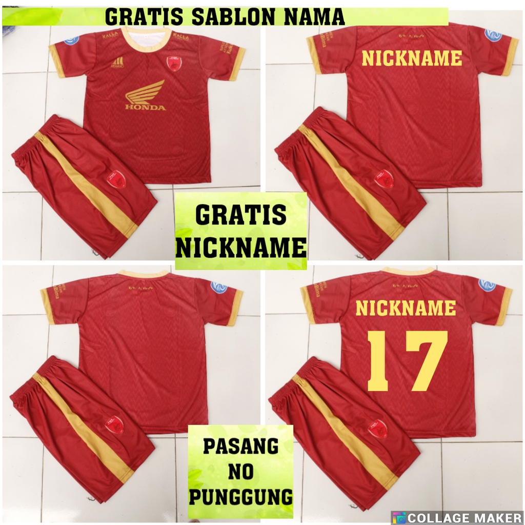 JERSEY PSM MAKASAR/SETELAN BAJU BOLA ANAK PSM MAKASAR USIA 5-12THN