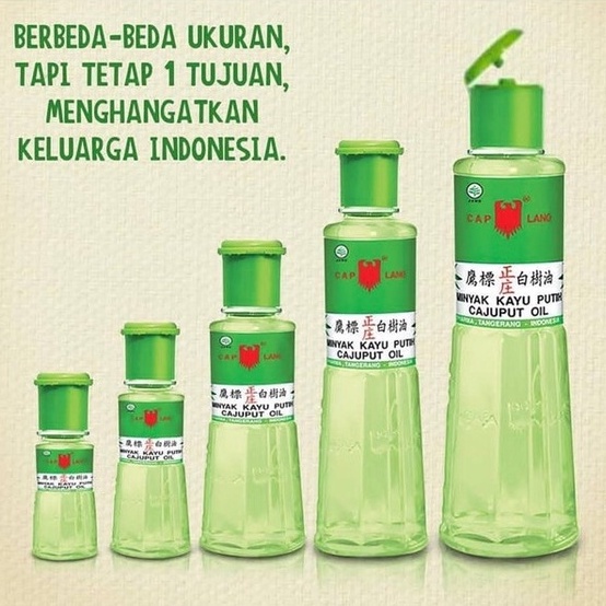 Minyak Kayu Putih Caplang 120 ML Cap Lang 60 ML 30 ML 15 ML - Menghangatkan Tubuh