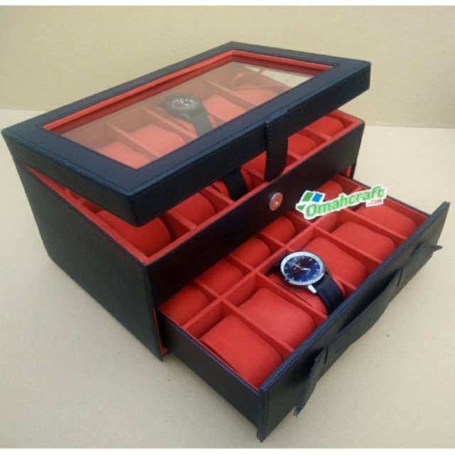 Box Jam Tangan isi 24 / Kotak Tempat Jam Tangan / Watch Box Organizer