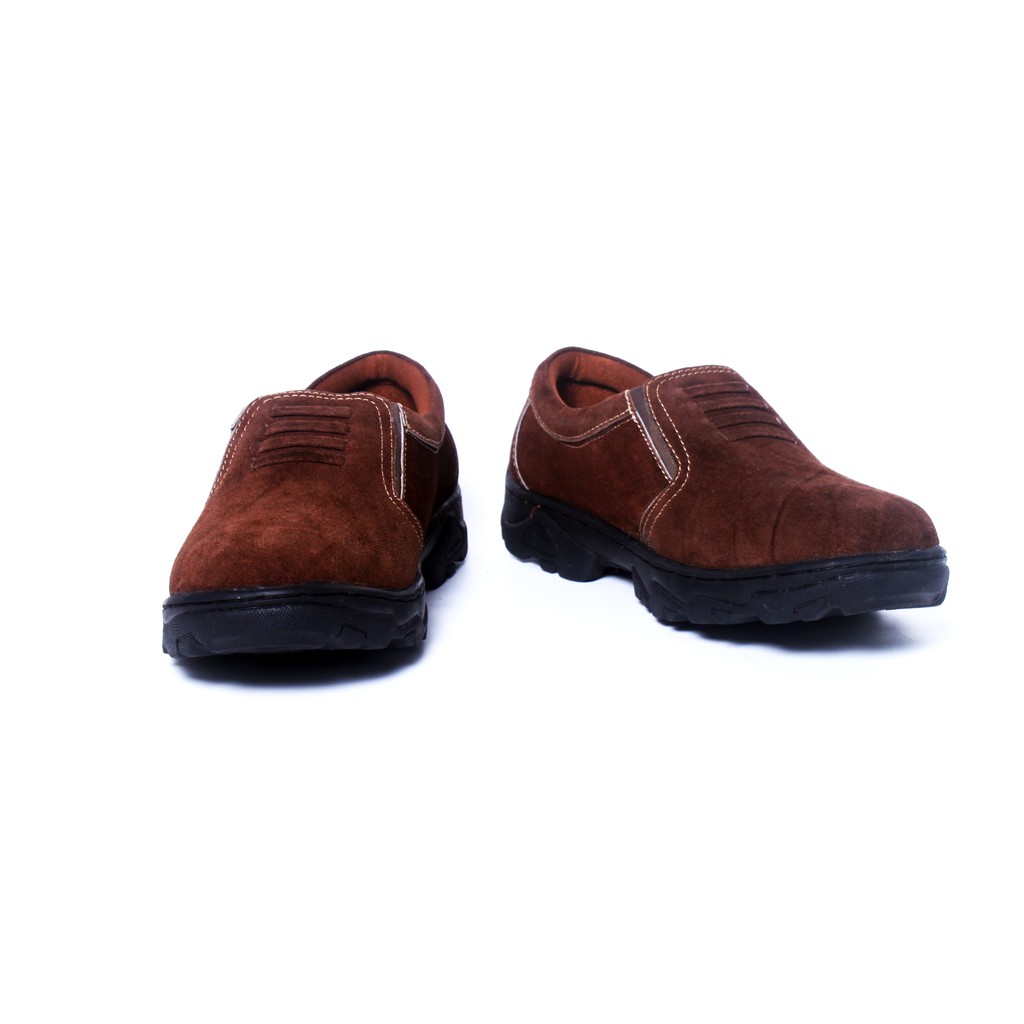 Sepatu Kasual Pria Kulit Asli Rasheda 017 Slip On Big Size