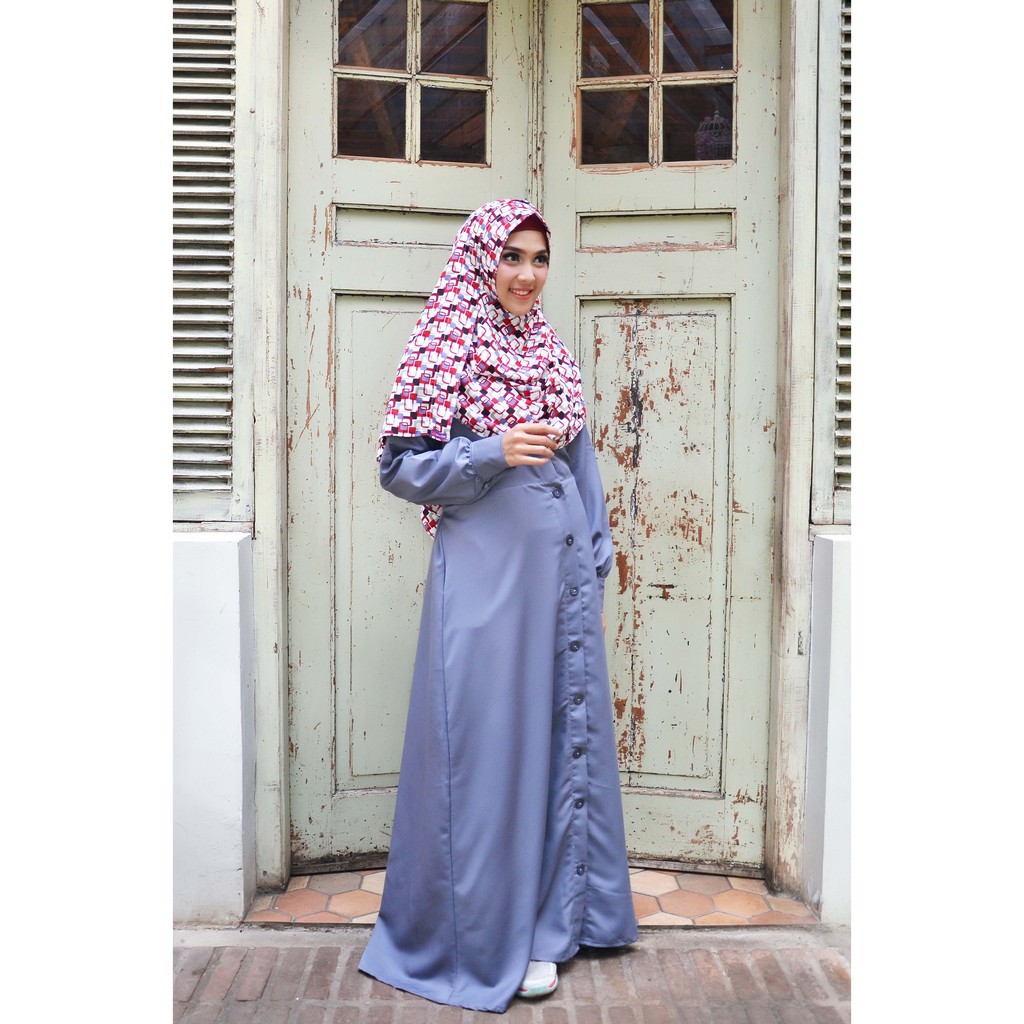 [Best Seller] Gamis Nibras NB 141 Promo Diskon 10% Ready Warna Hitam Navy Abu Tua Abu Muda dan Marun