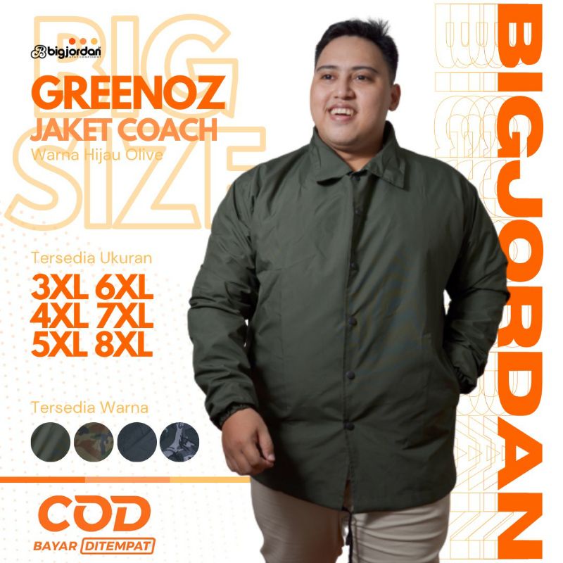Jaket Kemeja Coach Pria Original Big Jordan Big Jumbo Size XXL XXXL XXXXL XXXXXL 3L 4L 5L 6L 7L 8L 3