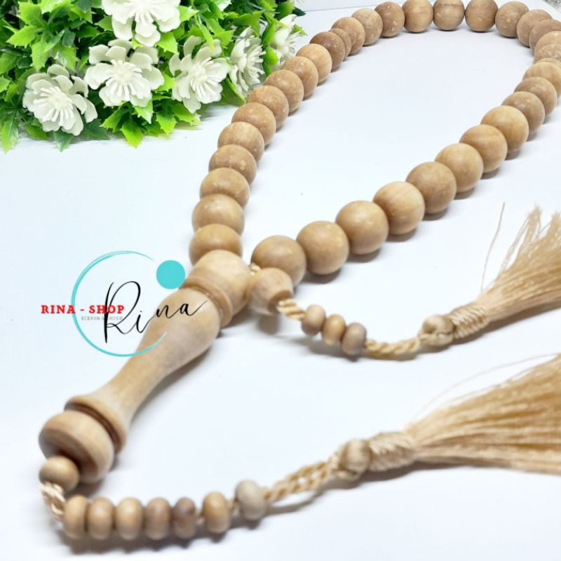 TASBIH KAYU CENDANA 12MM 33BUTIR ORIGINAL
