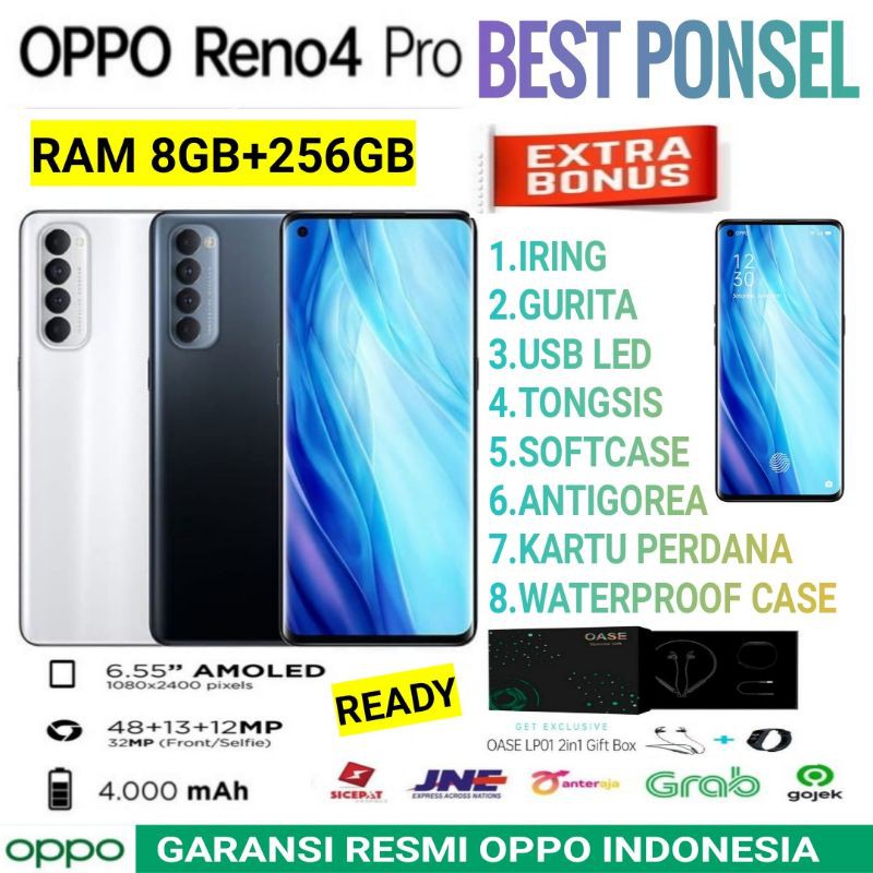 OPPO RENO 4 PRO RAM 8/256 GB GARANSI RESMI OPPO INDONESIA | Shopee