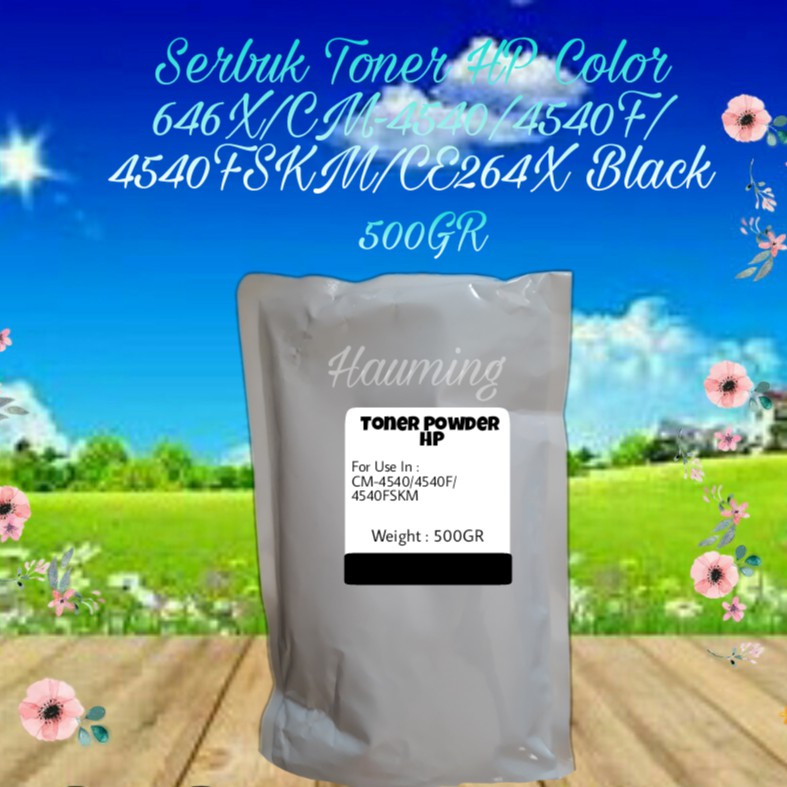 Serbuk Toner Powder Color HP 646A CM4540 CM4540f CM4540FSKM CM-4540 4540f CF030A Black 500gr