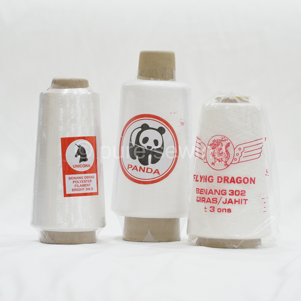 Benang Jahit Obras / Benang Jahit Polyester / Benang Jahit Katun / Benang Jahit Kilap (300 gram)