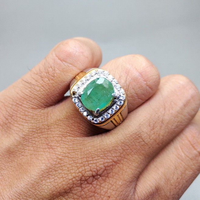 Batu Cincin Akik hijau Zamrud Emerald beryl Original Asli