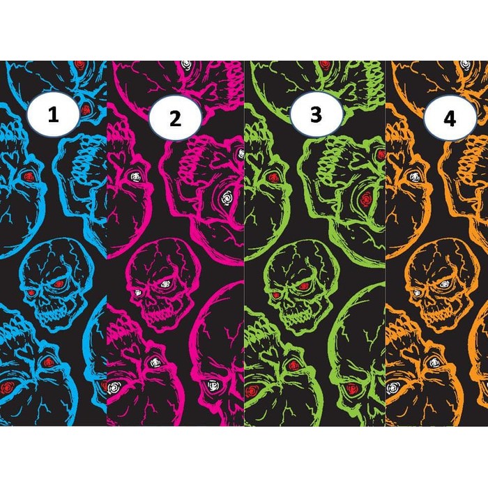 Kertas Scrapbook - Halloween Sketch Skulls Design