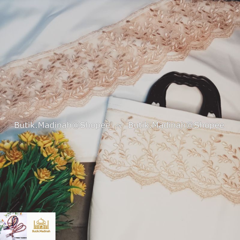 BUTIK.MADINAH MUKENA DEWASA SELEENA ALMIRA SERIES RENDA MEWAH