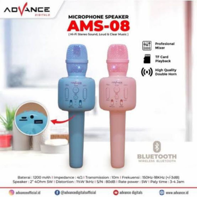Mic Bluetooth Ams 08 Advance