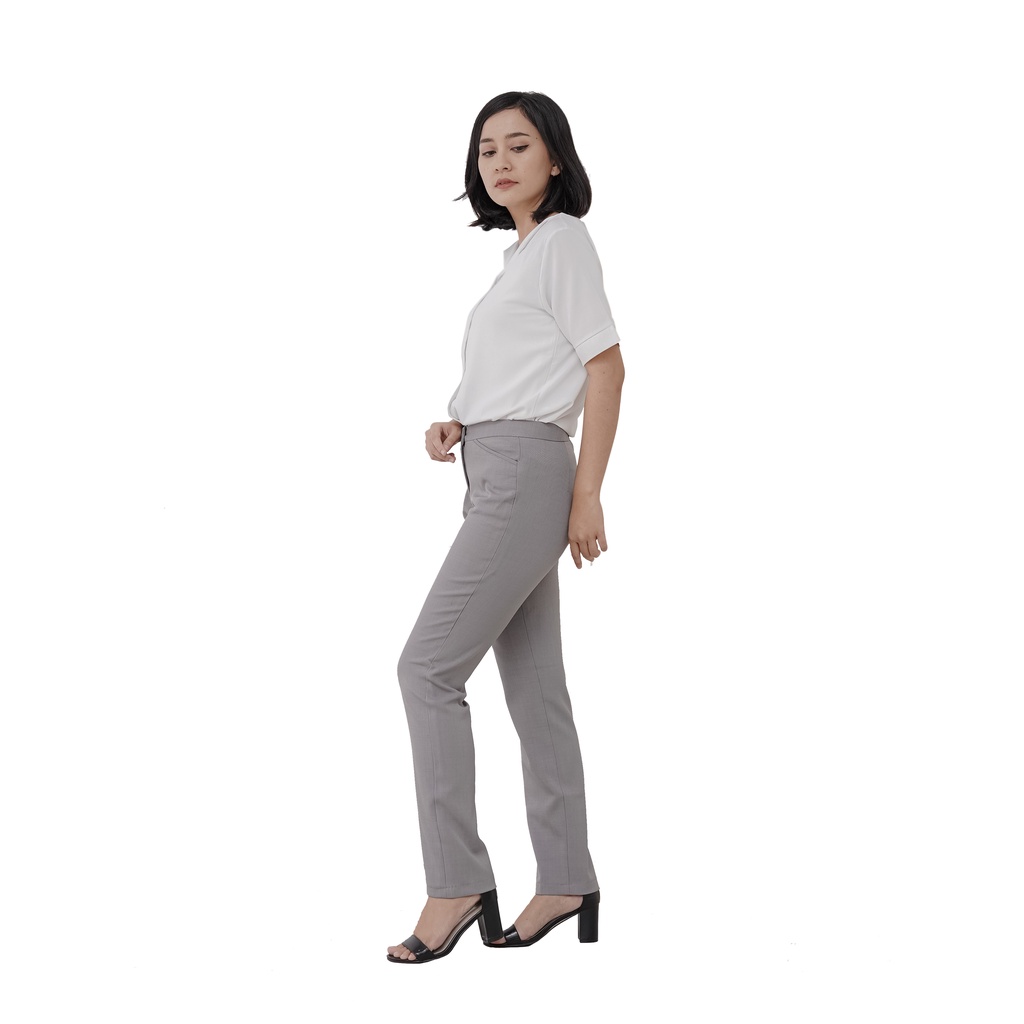 Shanon Celana Wanita Elegan Hitam Anti Kusut