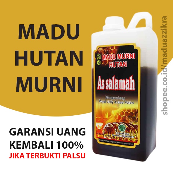 

Madu Assalamah Hutan Murni Asli Asalamah diperkaya Royal Jelly dan Bee Pollen 500gr 1kg