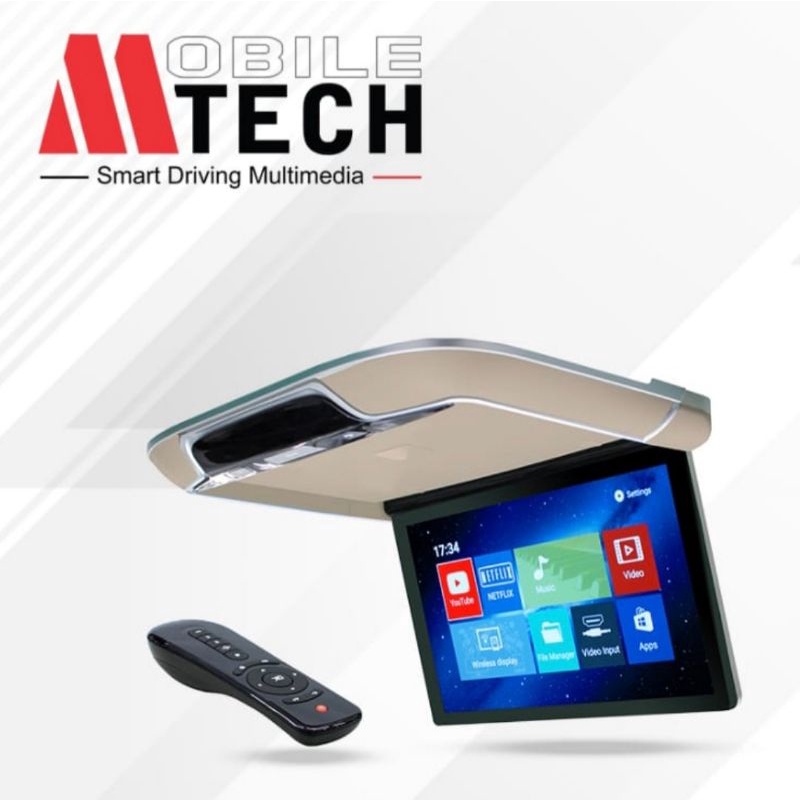 TV PLAFON MOBIL ANDROID 8.I MTECH SMART TV LAYAR 13,3 INCH 15 INCH RAM 3GB INTERNAL 16GB GARANSI RES