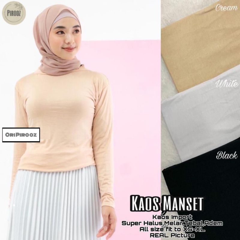 Atasan Manset Spandek Turtleneck Standar dan Jumbo