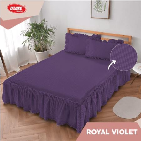Sprei Kintakun Rumbai Embossed / Sprei Rumbai Polos - Tersedia Varian Warna 180x200x39cm