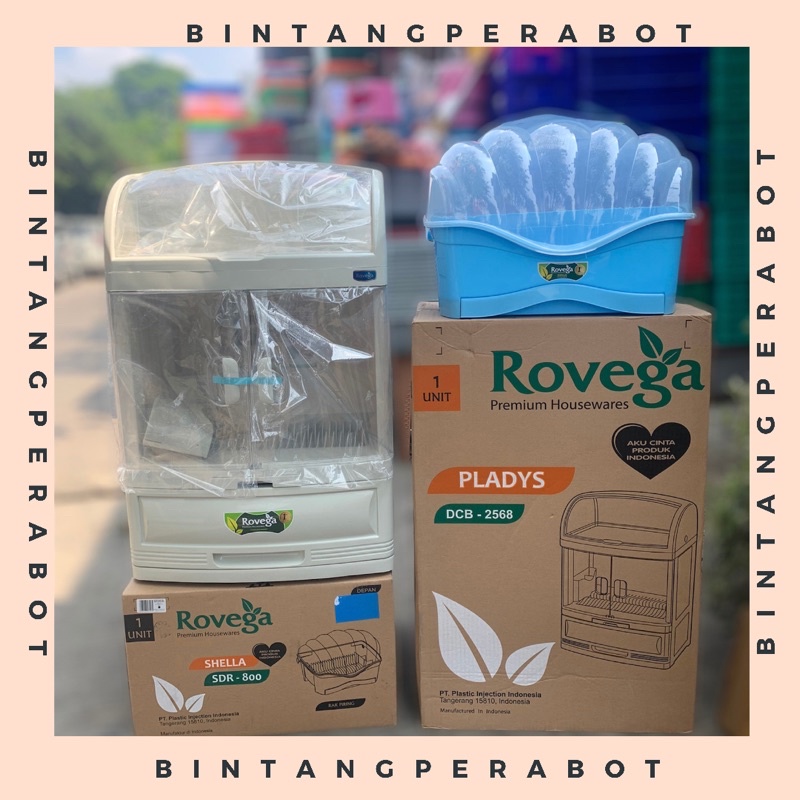 ROVEGA - Rak Piring Plastik / Rak Piring Dapur / Rak Piring Rovega Premium / Rak Piring Shella / Rak