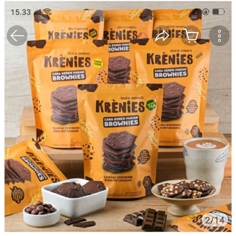 

Krenies makanan ringan krekers brownies 60g