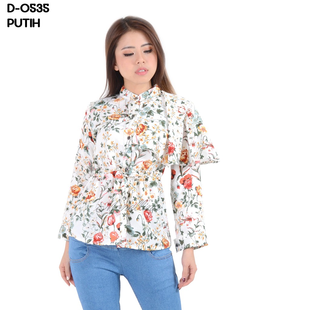 Monellina 0535 Baju  Blouse  Atasan Kerja Tangan  Panjang 