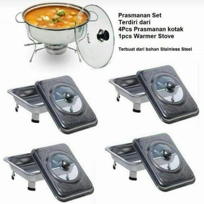 Saji Prasmanan - Wadah Saji Prasmanan Set Stainless Steel