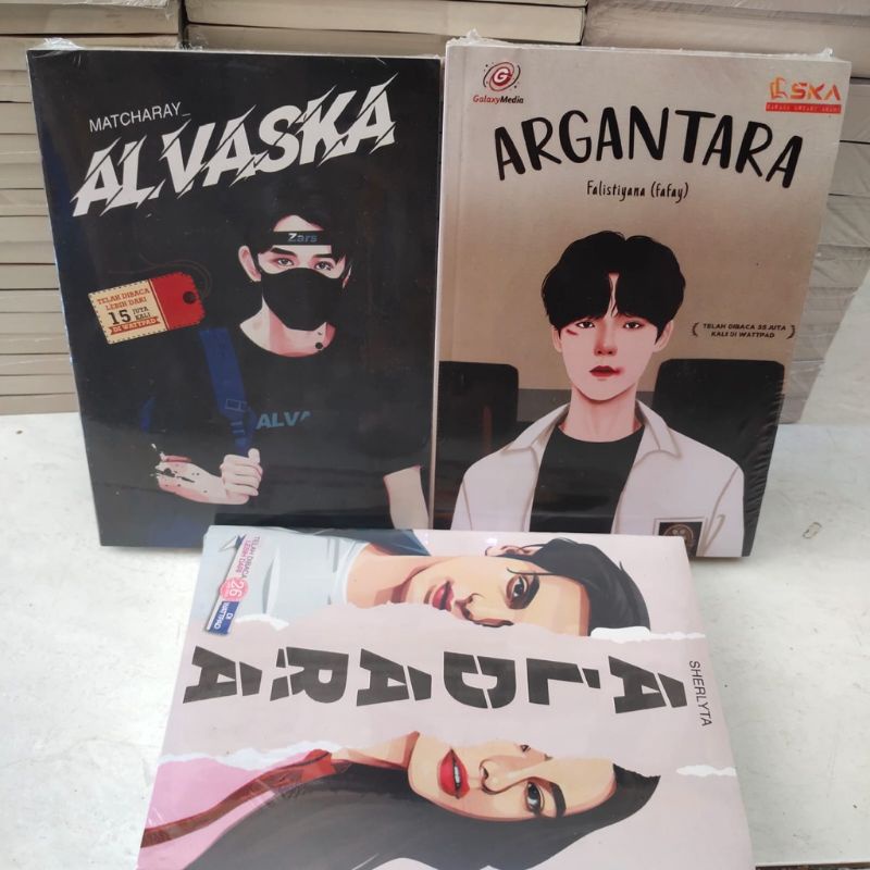 PAKET 3 NOVEL ALVASKA,ARGANTARA, ALDARA KERTAS BOOKPAPER-1