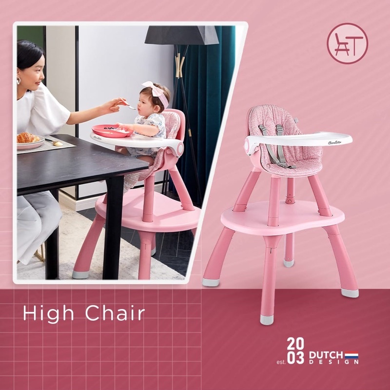 Cocolatte Highchair 3in1 Mushroom+ UR2312 - Kursi Makan Bayi