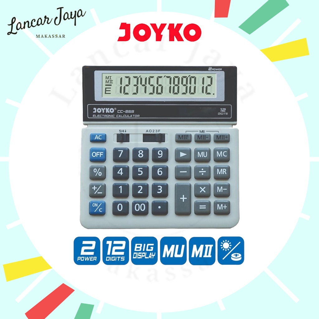 

Kalkulator Calculator Joyko CC-868 12 Digits