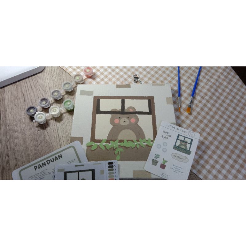

Paint Kit by Numbers window (haarin_ah/paint kit/melukis dengan nomer di kanvas/ paint/paint art/kanvas
