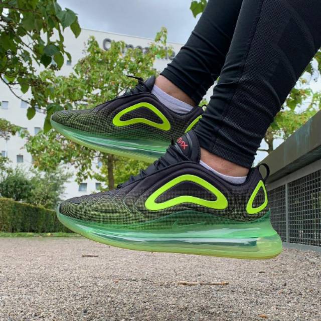 nike 270 black and neon green