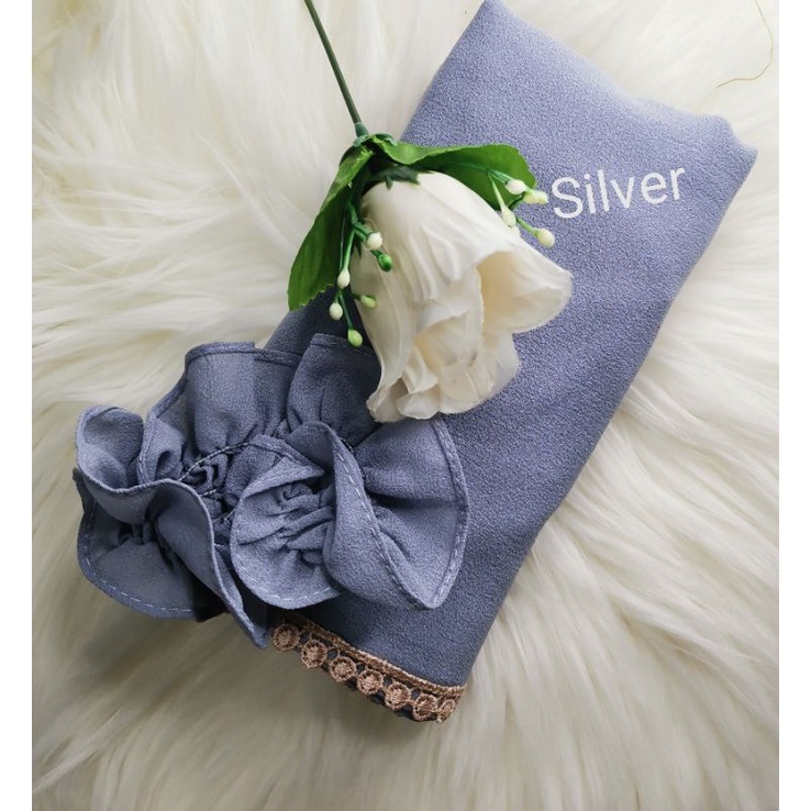 BERGO MARYAM RENDA TALI KARET-Silver