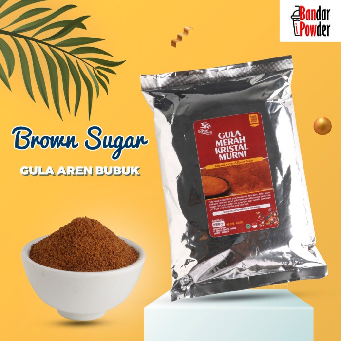 

Bubuk Gula Aren Organik 1kg - Brown Sugar Kristal - Bandar Powder