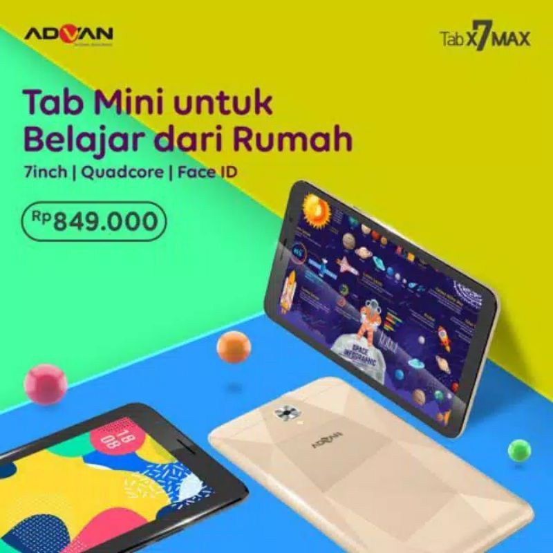 Preloved Like New - Advan Tab x7 Max / Tab Advan x7 Max Ram 1Gb Rom 16Gb