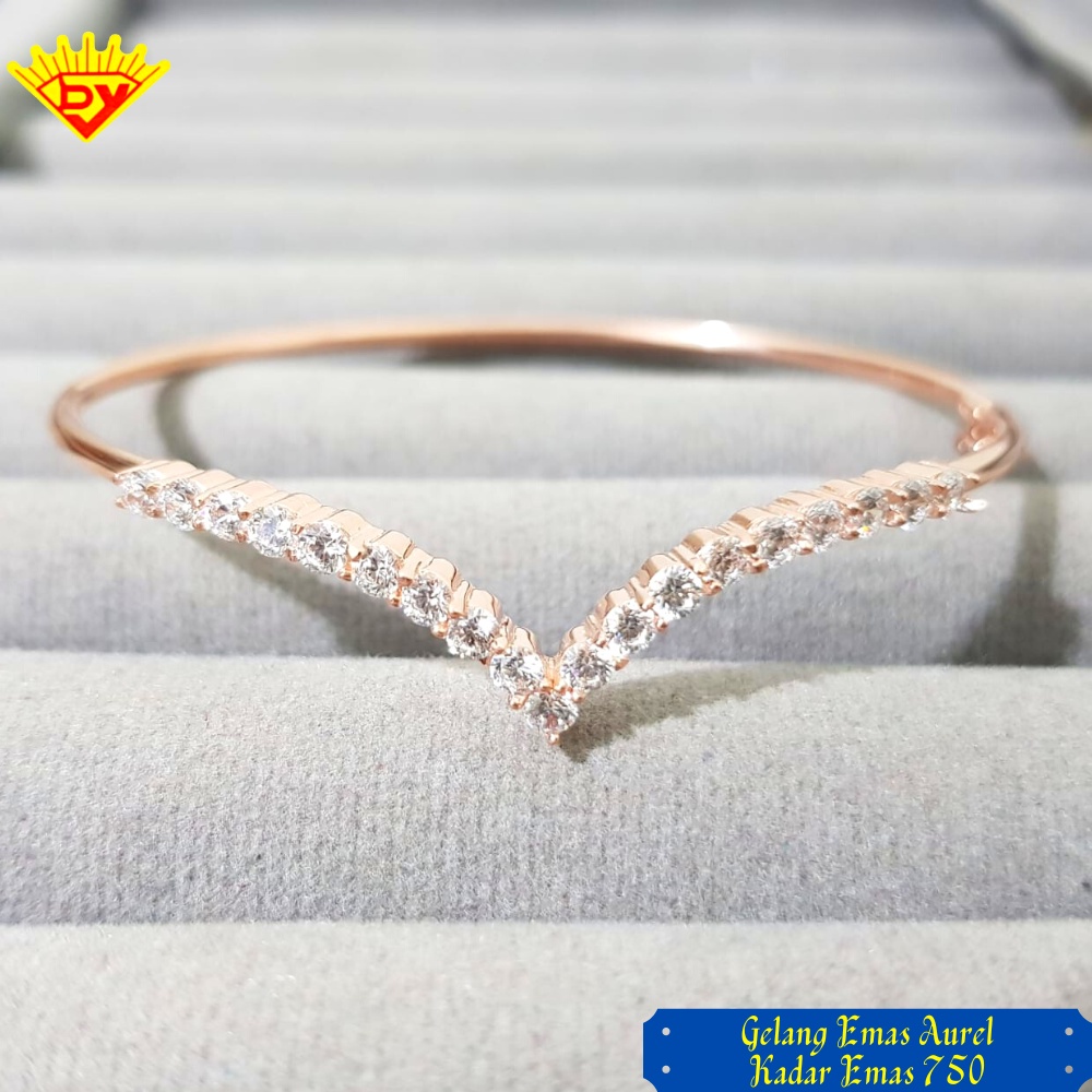 Gelang Emas Aurel Kadar Mas 750