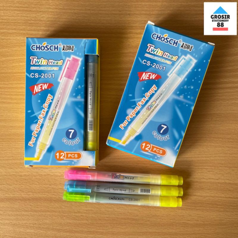 

(LUSIN) Stabilo Highlighter Twin CHOSCH CS-2001 Stabilo 2 Warna
