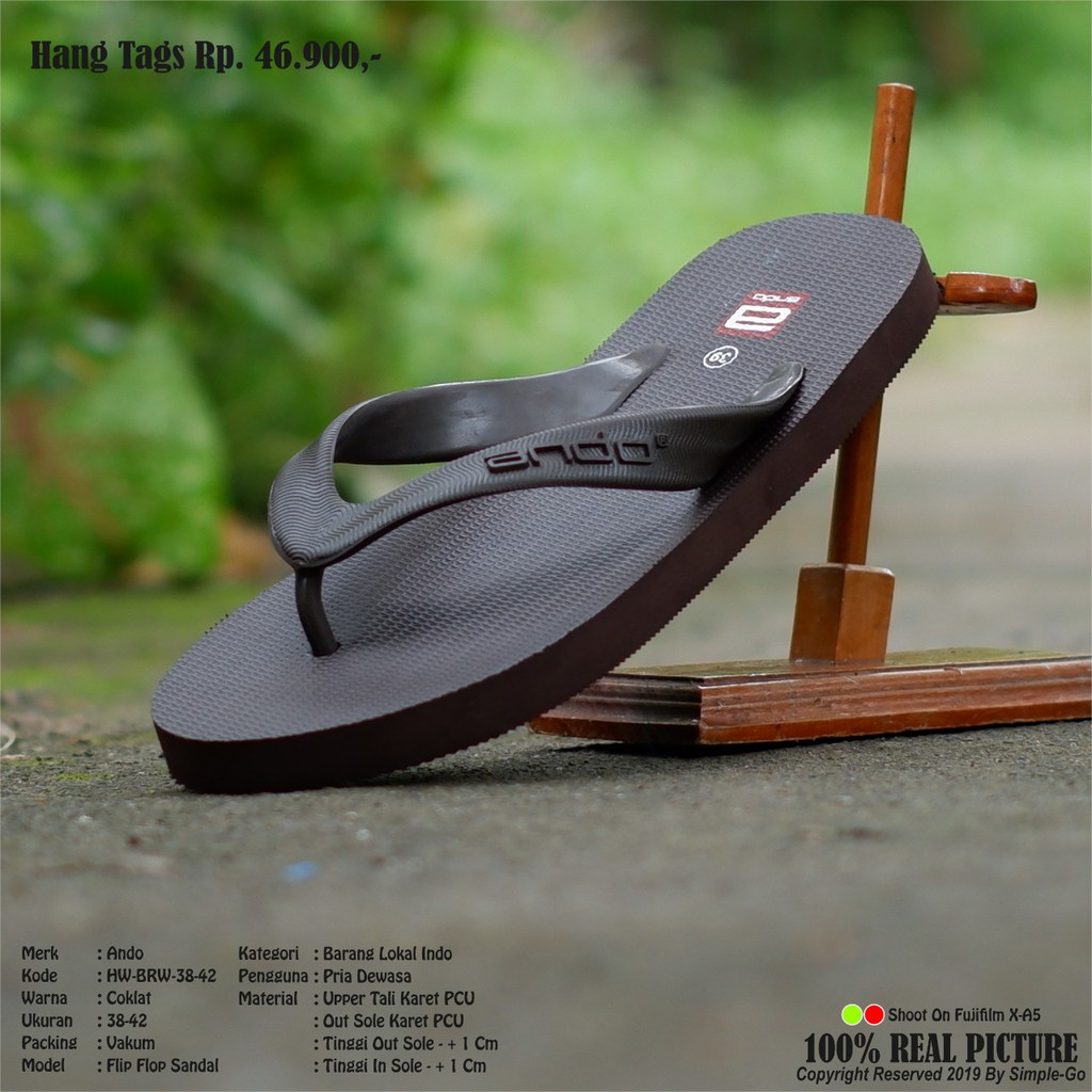 SENDAL FLAT PRIA JEPIT DEWASA ANDO HAWAI 38-44