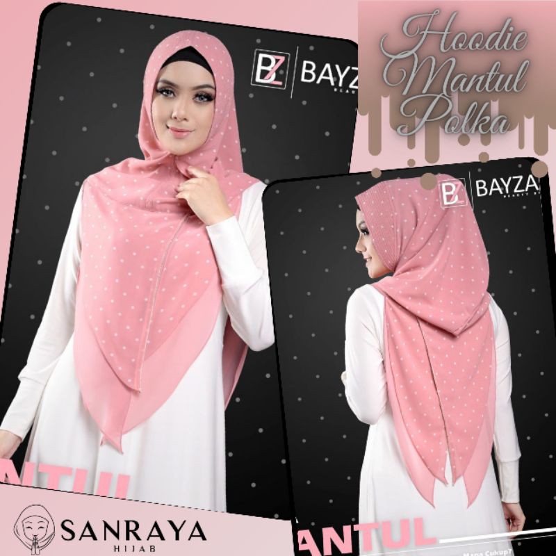CLEARANCE SALE  Hoodie Mantul Polka ORIGINAL Bayza Hijab