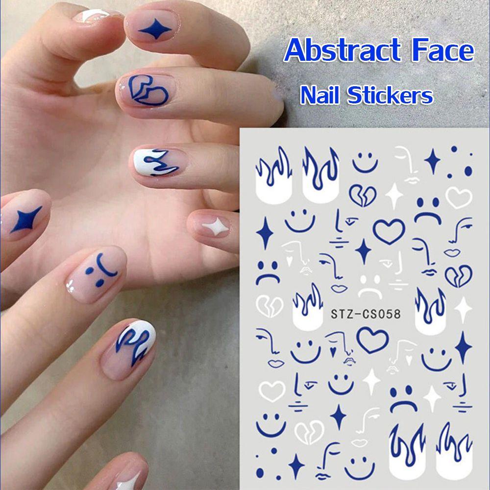 Preva Stiker Kuku New Manicure Cool Boy Klein Blue Nail Art Deco