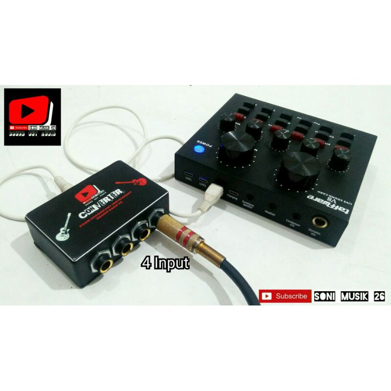 Converter Soundcard V8 - 4 Input High Quality (Converter Soundcard V8 Pasif)