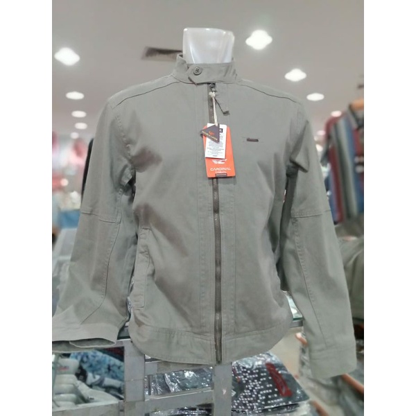 Jaket Cardinal Cream Kerah Kancing