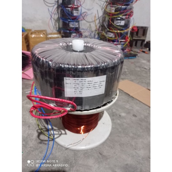 trafo toroid donat 30A CT 65V