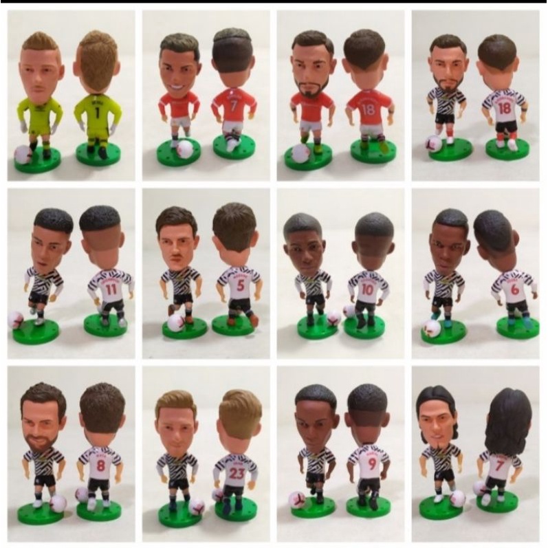 Minifigure Soccerwe MU / Miniatur Pemain Bola M.United / Figure Pemain Bola Man United Ronaldo Rashford Sir Alex Juan Mata