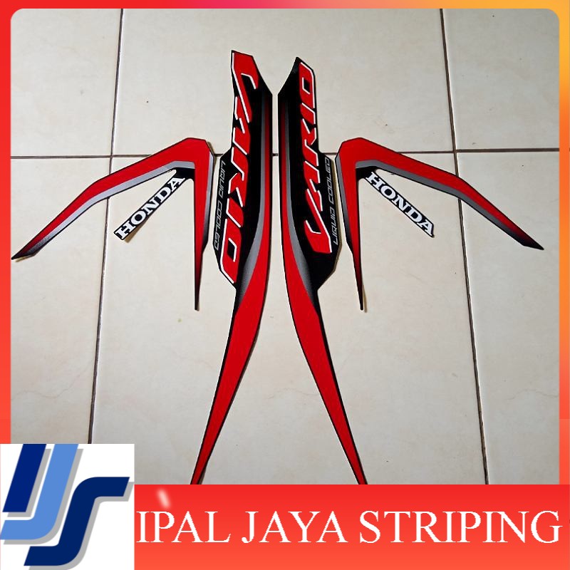 stiker striping motor vario esp 150 2019 hitam merah