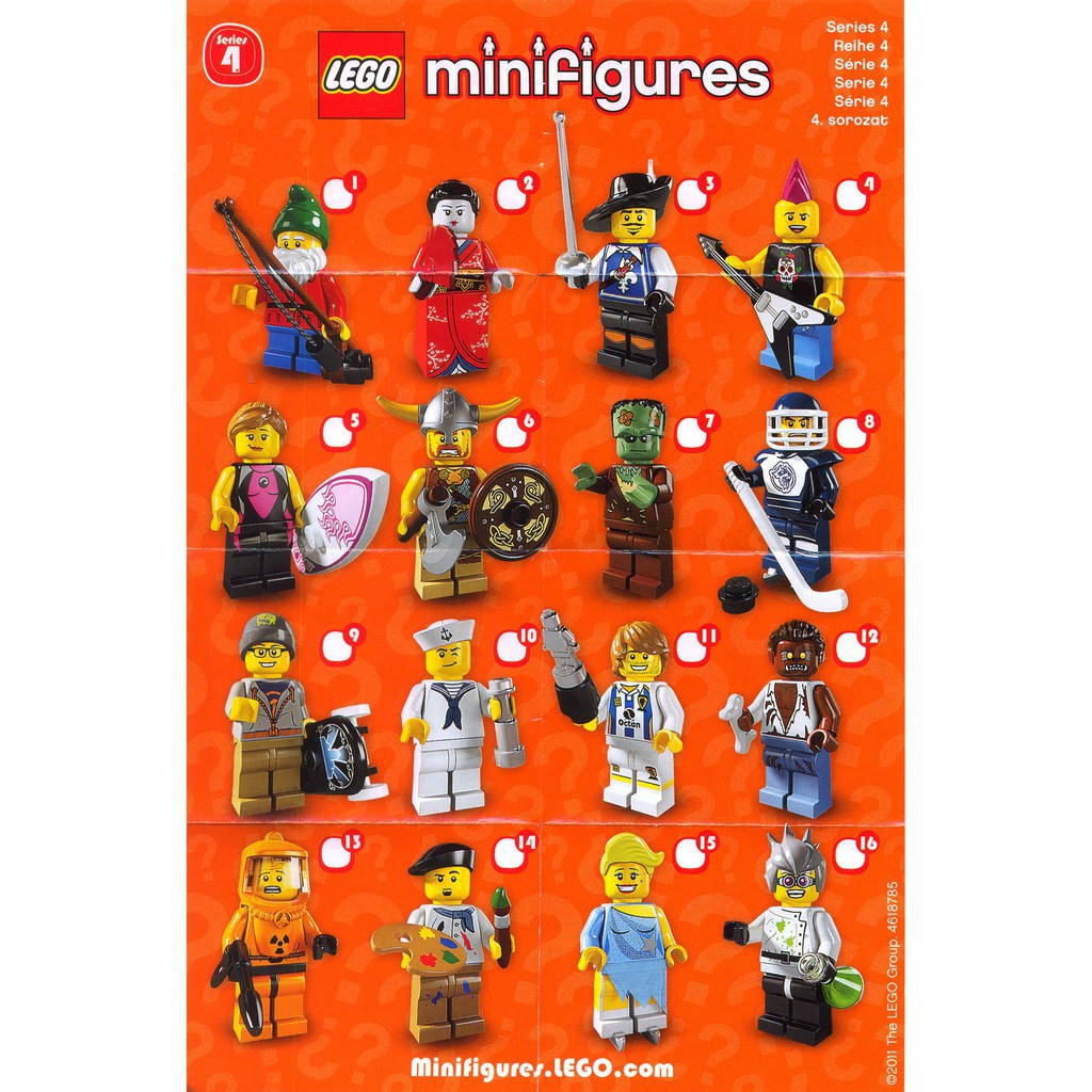 Details about   Lego 8804 Figures Minifigures Original 4 Series-Choose the character show original title 
