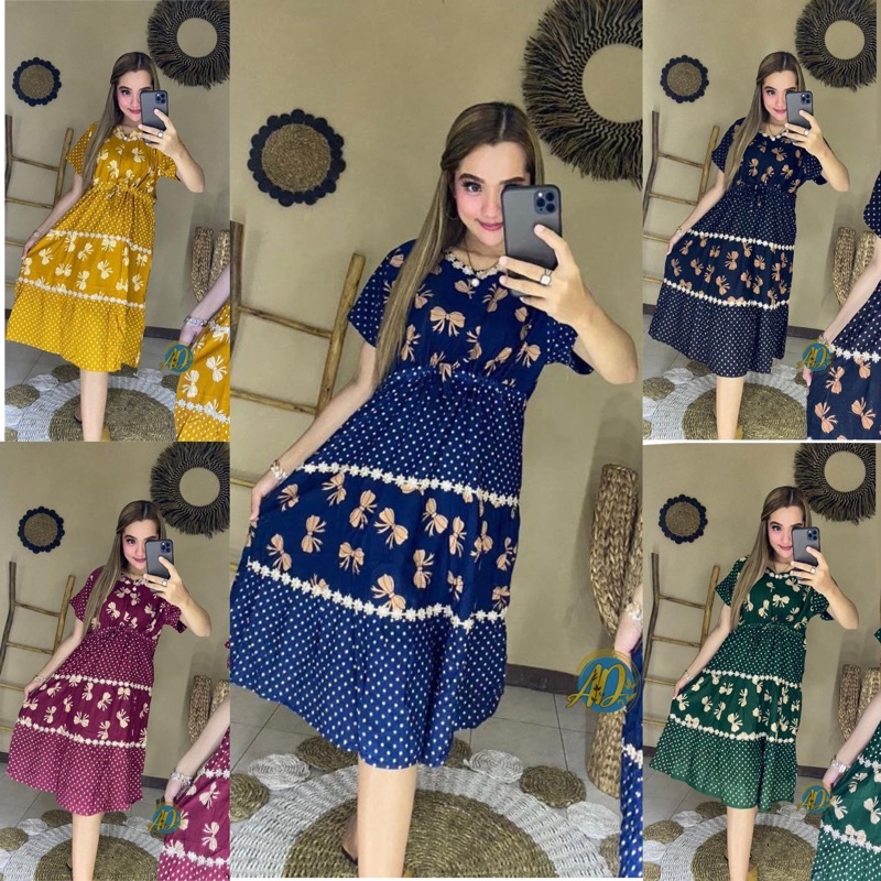 Daster Kekinian Daster Arab Motif Polka Kombinasi Daster Andin Ikatan Cinta Daster Rayon Super