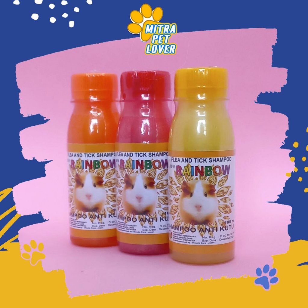 SHAMPO ANTI KUTU HAMSTER - RAINBOW H SHAMPO 100 ML - BULU BERSIH LEMBUT WANGI BASMI KUTU CAPLAK JAMUR - MENGHALUSKAN LEMBUTKAN BULU - SAMPO - MURAH GARANSI KUALITAS ASLI ORIGINAL - PET ANIMAL TAMASINDO OBAT KESEHATAN &amp; VITAMIN TERNAK HEWAN MITRAPETLOVER