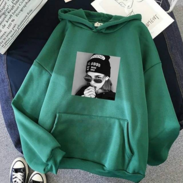 Sweater Murah | Moment Girl Sweater Hoodie Wanita | Sweater Fleece Tebal Hangat | Moment Girl Swag-5