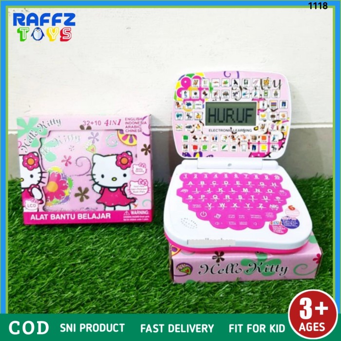 Mainan Anak Mainan Laptop Anak Edukasi Belajar 4 Bahasa Layar LED Plus Mouse - HKitty TanpaMos(A7X2)