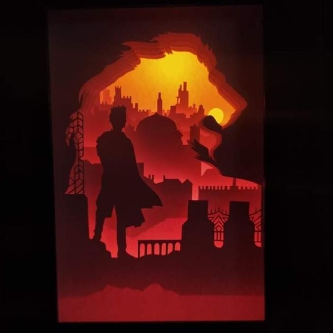 Game of Thrones Joffrey Papercut Lightbox Light Box Lampu Tidur LED ready